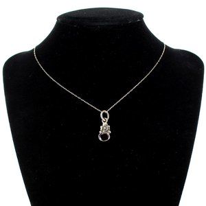 925 Sterling silver and garnet necklace